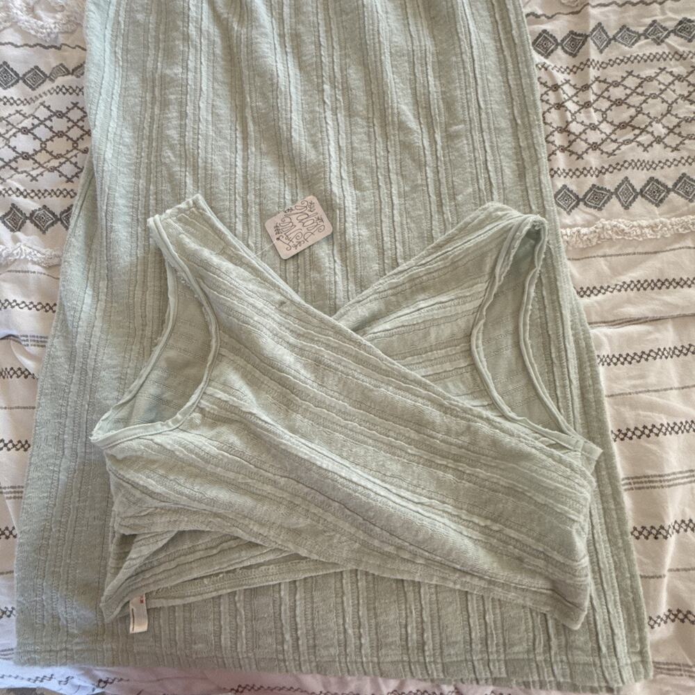 NEW NWT Free People Beach Light Green Aloha Set small - Picture 8 of 8